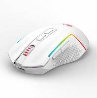 Redragon M693 Wireless/Wired BT &amp; 2.4G Bluetooth Gaming 8000 DPI Mouse 3-Mode Connection RGB Backlight For PC/Mac/Laptop， White