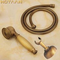 Antique Brass Hand shower sets solid brass hand shower +1.5M shower hose pipe Showerheads