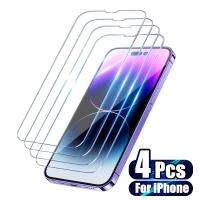 ❈ 4Pcs Tempered Glass For iPhone 14 13 12 11 Pro Max XR X XS Screen Protector For iPhone 12 13 Mini 6 7 8 14 Plus Se 2022 Glass