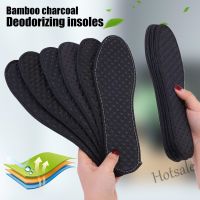 【hot sale】❒ D18 1 Pair Deodorant Foot Insoles Bamboo Charcoal Antibacterial Light Thin Breathable Sport Shoe Pad Sweat Absorption Insole