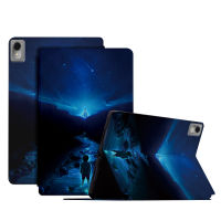 สำหรับ HUAWEI MatePad 11-นิ้ว 2023 เคสแท็บเล็ตรูปแบบกาแล็กซี่หนังหรูการออกแบบขาตั้งฝาพับด้วยฟังก์ชั่นการนอนหลับและปลุกอัตโนมัติ