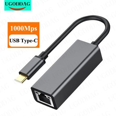 USB Type C Ethernet Network Card Adapter USB C Male To RJ45 Internet Wired Extension Cable Converter For Laptop MacBook Windows