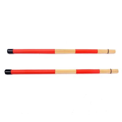 【Worth-Buy】 1คู่แปรงแจ๊สกลอง-Sticks เคาะกลองแปรงทำจากไม้ไผ่40.5เซนติเมตร