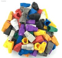 ✆✳❒ 100 Pcs Mixed Color CAT5E CAT6 RJ45 Ethernet Network Cable Strain Relief Boots Cable Connector Plug Cover