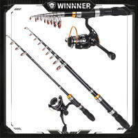 1.0m-2.3 m Ultralight Carbon Fiber Telescopic Fishing Rod แบบพกพา Sea Spinning คุณภาพดี Portable Pole อุปกรณ์ตกปลา