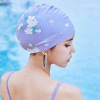 【CW】 Men Pool Cap Ears Hair Large Silicone Diving Hat Ladies Surfing Hood Beach Bathing Caps