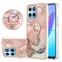 เคสโทรศัพท์สำหรับ Honor X8 5G Honor X8 4G Honor X6 4G Honor X7 4G แหวนยึดลายหินอ่อนพร้อมฟังก์ชันขาตั้งหมุนได้