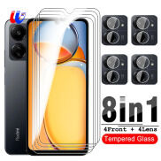 8in1 For Xiaomi Redmi 13C 4G Camera Protective Tempered Glass Redmy Radmi