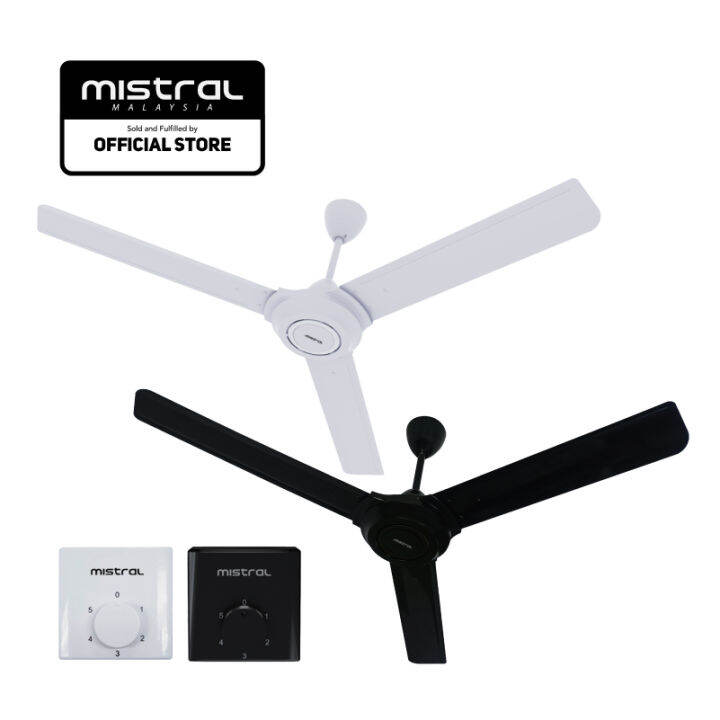 Mistral Ceiling Fan MCF60TG White/Black 60''inch 3Blades AC Motor