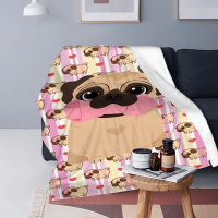 2023 newxzx blanket- Pugs And Kisses Quilt, Big Dark Eyes Of Pug Are Adorable Quilt Blanket Multiple styles （40x60inch/50×60inch/60×80inch） 45