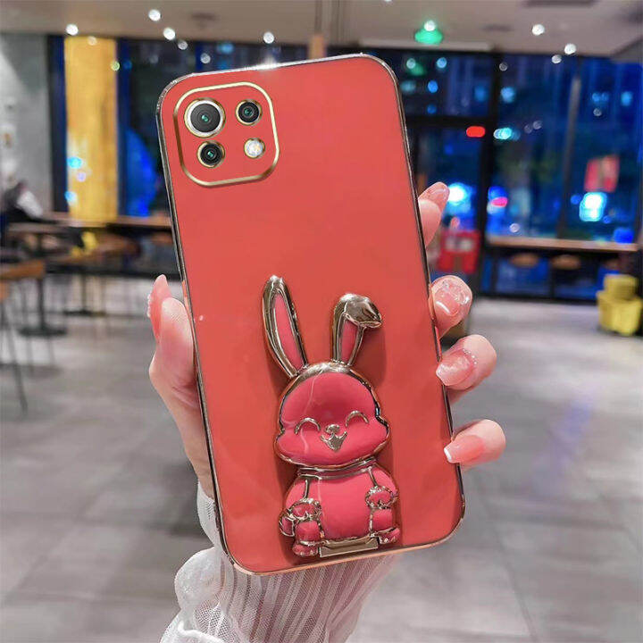 andyh-new-design-for-xiaomi-11-lite-11-lite-5g-case-luxury-3d-stereo-stand-bracket-smile-rabbit-electroplating-smooth-phone-case-fashion-cute-soft-case