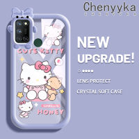 เคส Chenyyyka สำหรับ Realme 7i C17 8 Pro 5 5i 5S 6i Narzo เคส20a 10a ลายการ์ตูนน่ารักลายแมว Hello ลูกแมวใหม่อัปเกรดกันกระแทกแบบใสซิลิโคนนิ่มเคสมือถือโปร่งใสลายกล้องถ่ายรูปที่สร้างสรรค์ฝาครอบป้องกัน