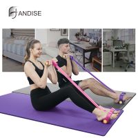 【DT】hot！ Resistance Bands Exercise Elastic Sit Up Pull Rope Gym Workout Sport Training 4 Tube Pedal Ankle