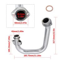 Motorcycle Exhaust Muffler Pipe with Gasket for Yamaha Viking 700 YXM700 4X4 FI EPS SE 2014 - 2021 Killer Silencer Delete Pipe