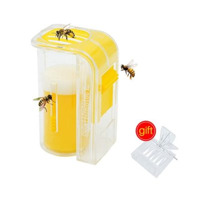 ขวดดักเก็บนางพญาผึ้งพร้อมลูกสูบกรงผ้ากำมะหยี่พลาสติกอุปกรณ์เลี้ยงผึ้งเครื่องมือเลี้ยงผึ้งสวน1ชิ้น
