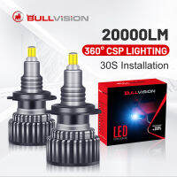 Bullvision 20000LM H7หลอดไฟ LED 360 H1 LED H11 9012 HIR2 880 881 H8 H9 9005 HB 3,9006 HB4 CSP ชิปหมอก MINI Bull Vision