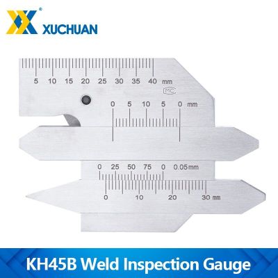 เกจวัดการเชื่อม KH 45B เกจตรวจสอบการเชื่อม Ulnar Ruler Degree Angle Measure เครื่องมือ PipeFeeler Gauge