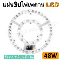 แผงไฟ LED 48W/DL สีขาว 6500K48วัตต์สี3สเต็ปสำหรับโคมเพดานกลม Ceiling ตัวใช้แทนหลอดนีออนกลม รุ่นประหยัด พร้อมแม่เหล็กDriver ขนาดใหญ่