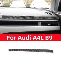 For Audi A4L A4 B9 2017-2019 Interior Accessories Car Passenger Dashboard Decoration Cover Trim Sticker Decal Carbon Fiber