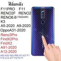 ฟิล์มหลัง เคฟลาร์ Oppo Reno5 A53-2020  Reno4 / Reno4Pro / F11pro / F11 / Reno2F / Reno2 / K3 / A5-2020 / A9-2020 / Reno6.6 / OPPO A31-2020  / Reno3Pro / R9S / A83 / A12 / A31 / A91 / R9SPro / R9Splus