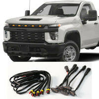 5PCS Car Styling Accessories Fit For Chevrolet Silverado 2500 HD 2019-2021 Grille LED Light Raptor Style Grill W Wire Speed