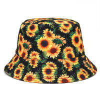 2022 Vintage Sunflower Women Bucket Hat Panama Summer Sun Hats Men Reversible Fisherman Hat Beach Fishing Sunscreen Bob Caps