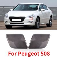 CAPQX For Peugeot 508 Headlight Water Spray Cover Front Bumper Headlamp Washer Jet Nozzle Lid Water Cleaning Cap Plate Trim Hood