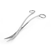 hot【cw】 9.8 Stainless Scissors Aquarium Aquatic Tongs Curved Tools