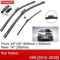 For Volvo V90 2016-2020 24"+20"+14" Front Rear Wiper Blades Brushes Cutter Accessories 2016 2017 2018 2019 2020