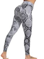 【VV】 Snake Printed Leggings Fashion Waist Pants Push Up Tights Gym Trousers