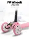 Iskiddo Kids Scooter Foldable Adjustable Height Cartoon Tri Wheels Kick Flash Wheel LED Light 3 in 1 Seat