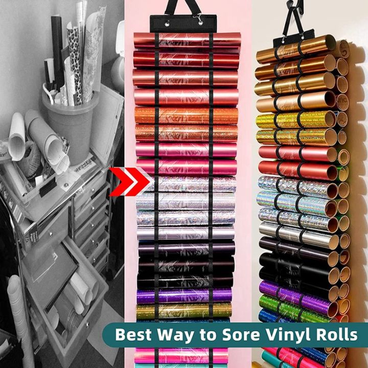vinyl-storage-organizer-with-48-compartments-vinyl-roll-holder-wall-mount-for-home-craft-closet-wall-door