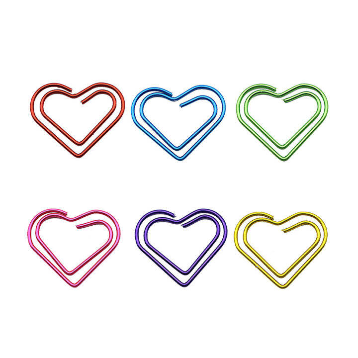 50-pieces-multicolor-heart-shaped-love-paperclips-metal-paper-clips-school-office-supplies-50-pieces