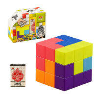 YJ DIY แม่เหล็ก Cube อาคารบล็อก3D แม่เหล็กกระเบื้อง7ชิ้นชุดปริศนาความเร็ว Cube 54ชิ้นคู่มือการ์ด InligenceToys สำหรับเด็ก