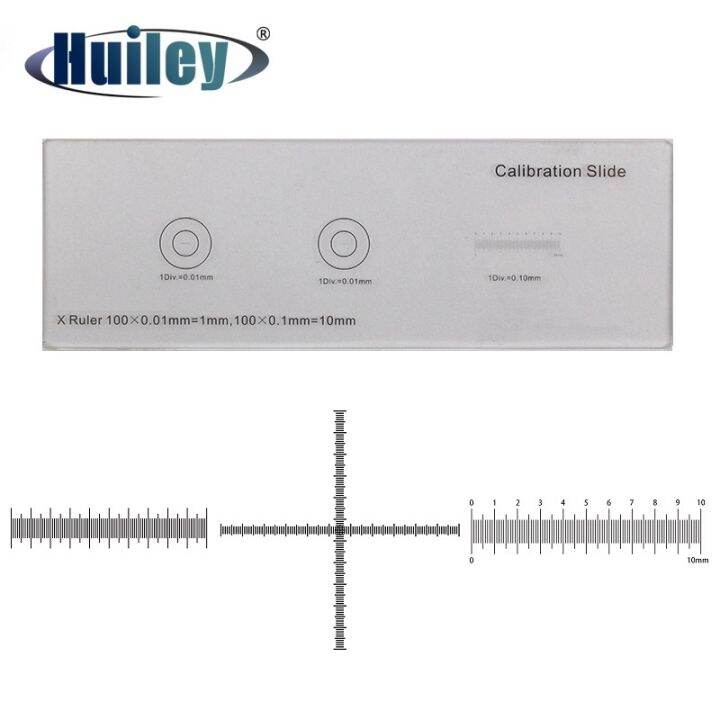 DIV 0.01 mm 0.1 mm Calibration Slides Microscope Stage Micrometer