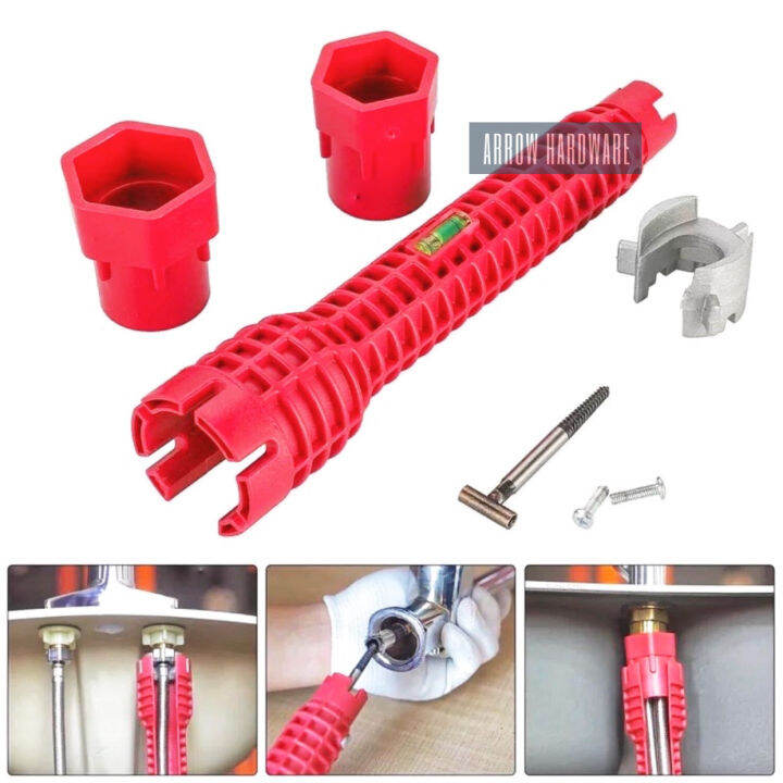 Multifunctional 8 in 1 Faucet and Sink Installer Tool Wrench Spanner ...