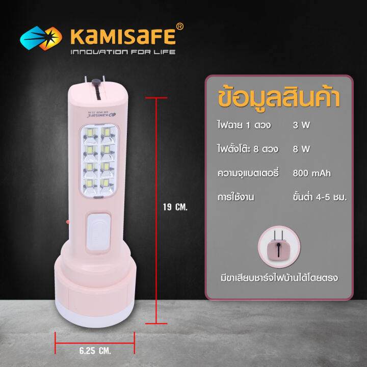 ไฟฉาย-ไฟตั้งโต๊ะ-2-in-1-ชาร์จไฟได้-kamisafe-รุ่น-km-8920