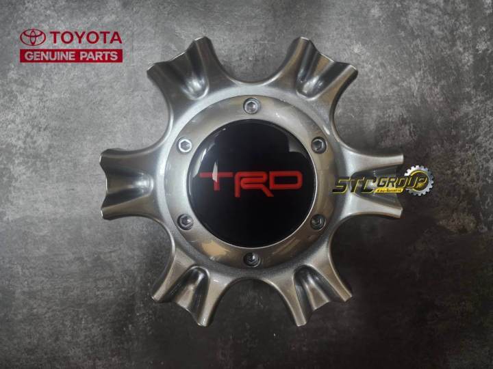 ฝาครอบล้อแม็ก-ดุมล้อ-toyota-fortuner-trd-sportivo-ii-toyota-แท้ศูนย์-100-ปี-2009-รุ่นมีรูน๊อต6รูที่ขอบ