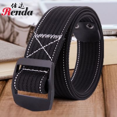 New men alloy word buckle outdoor breathable nylon belt strong wear-resisting ❏❒