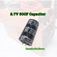 2.7V 500Fตัวเก็บประจุแบบอิเล็กโทรไลติกFarad Capacitor ชิ้นส่วนอิเล็กทรอนิกส์ -แหล่งจ่ายไฟฟ้า2.7V -Farad;500F -วัสดุ:โลหะ -ขนาด60x35x35mm/2.36x1.38x1.38"