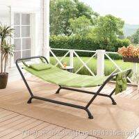 hyfvbu▽  Park Hammock with and Pillow Outdoor Material Polyester color Assembled Length 90.55