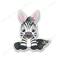 JuYouHui Exterior Accessories Decal Funny Car Stickers Cute Animal Cartoon Zebra on Car Body Bumper Motorcycle Laptop Decoration Bumper Stickers Decal