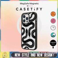 Simple fashion Python CASETiFY Magsafe Magnetic Phone Case Compatible for iPhone14/13/12/11/Pro/Max iPhone Case Transparent Shockproof Protective Bumper Case Acrylic Hard Cover