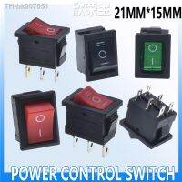 ☂⊕  10PcsKCD1 Series 2/3/4/6 Pin Rocker Switch Power Switches 6A/10A250V125V 2/3 Position Black Button Mounting 15mmx21mm With light