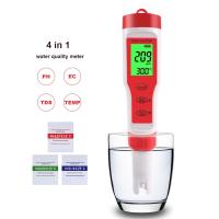 โปรโมชั่น++ TDS PH EC TEMP Meter 4 in 1 เครื่องวัดวัดค่า PH / TDS / EC / อุณหภูมิ PH Meters เครื่องวัดคุณภาพน้ำ ราคาถูก เครื่องวัดไฟฟ้า เครื่องวัดกระแสไฟฟ้า ไฟฟ้า  เครื่องมือช่าง