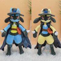 คอสเพลย์ Lucario เงางามตุ๊กตาโปเกมอนขายดีคอสเพลย์หุ่นฮาโลวีนของเล่นอะนิเมะนุ่มยัดนุ่นของขวัญวันเกิดสำหรับเด็ก