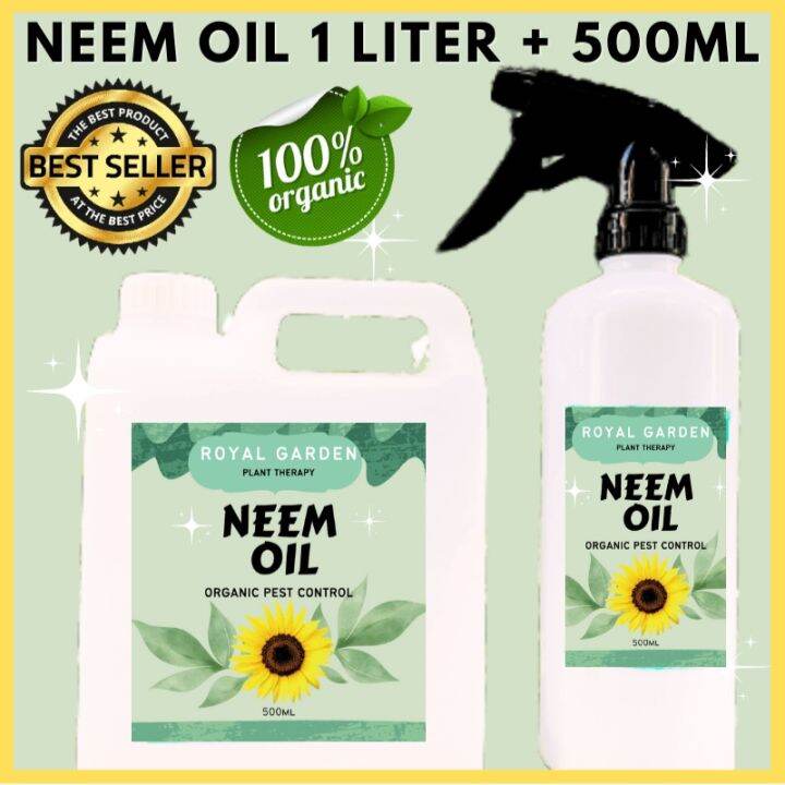 ROYAL GARDEN Neem Oil Spray Plants Insecticide Pesticide Refill 1 Liter 500ml 1 Gallon 3750ml