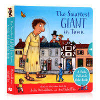 Original picture book the smart giant in town beautiful giant mechanism operation Book English childrens Enlightenment picture paperboard Book Julia Donaldson author of Gulu Niu