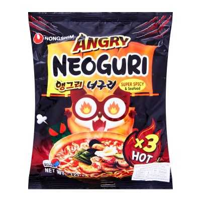NOONA MART - มาม่าเกาหลี นงชิม โนกูรี แองกรี้ รสเผ็ดมาก -Nongshim Angry Neoguri Ramen (super spicy)