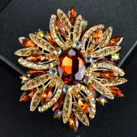 【YF】 Luxury Size Colorful Brooch Rhinestone Brooches Pin Men and Clothing Accessories Jewelry